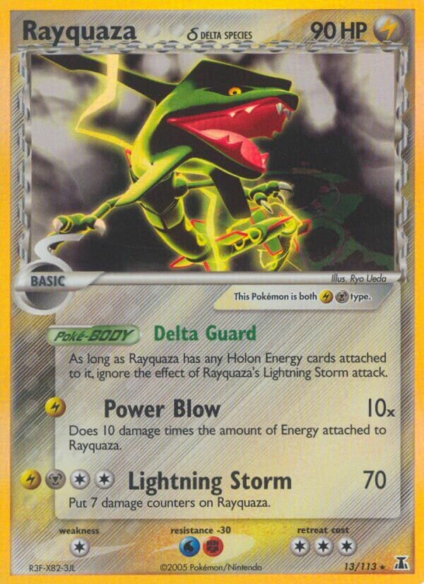 Rayquaza 013/113 — EX Delta Species (English Pokémon TCG card)