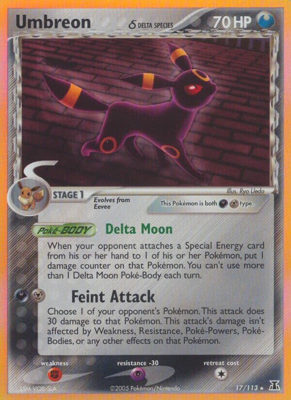Umbreon 017/113 — EX Delta Species (English Pokémon TCG card)