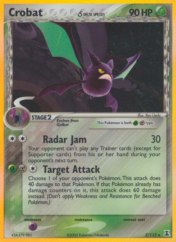 Crobat 002/113 — EX Delta Species (English Pokémon TCG card)