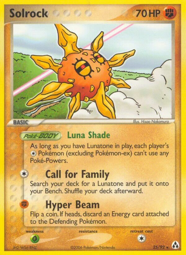 Solrock 025/92 — EX Legend Maker (English Pokémon TCG card)