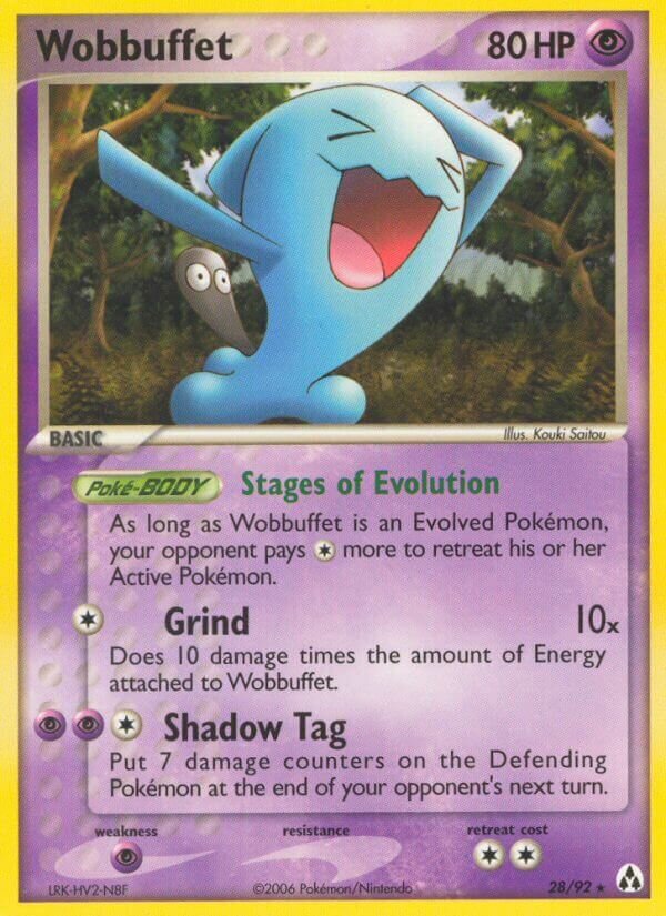 Wobbuffet 028/92 — EX Legend Maker (English Pokémon TCG card)