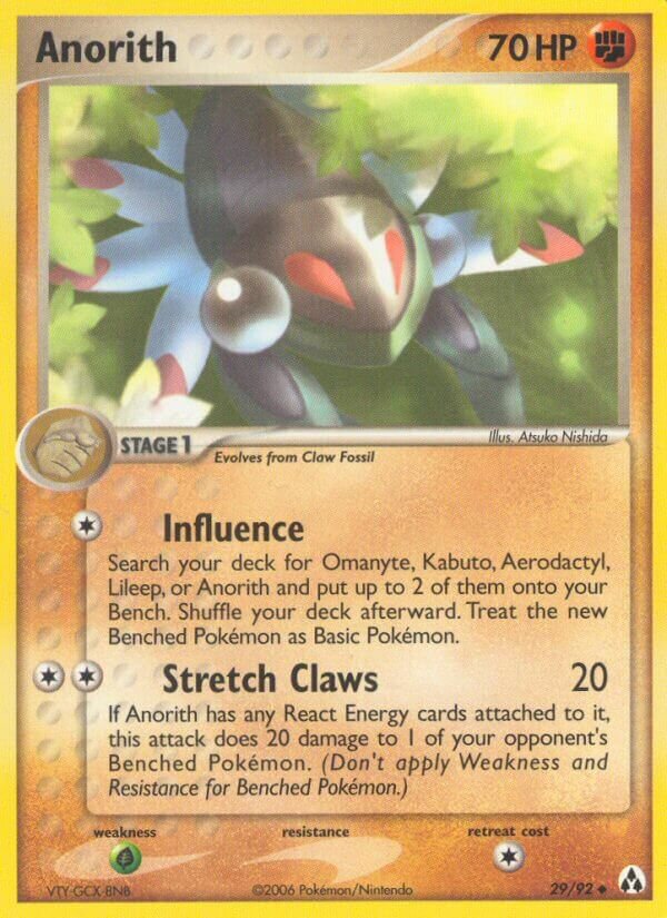 Anorith 029/92 — EX Legend Maker (English Pokémon TCG card)