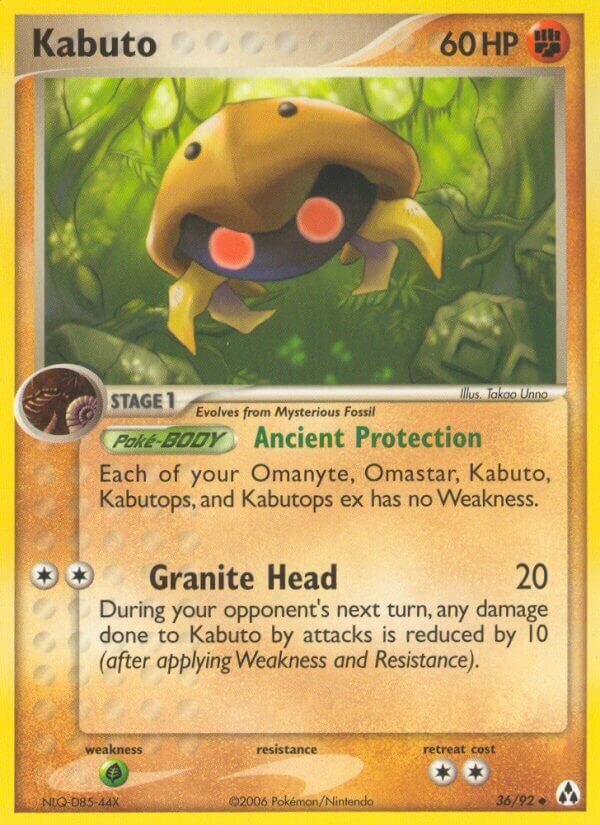Kabuto 036/92 — EX Legend Maker (English Pokémon TCG card)