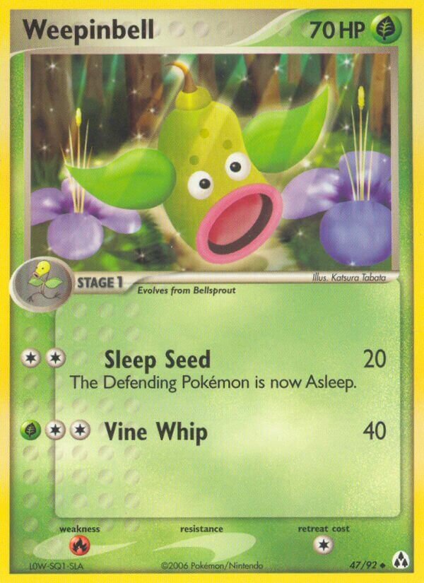 Weepinbell 047/92 — EX Legend Maker (English Pokémon TCG card)