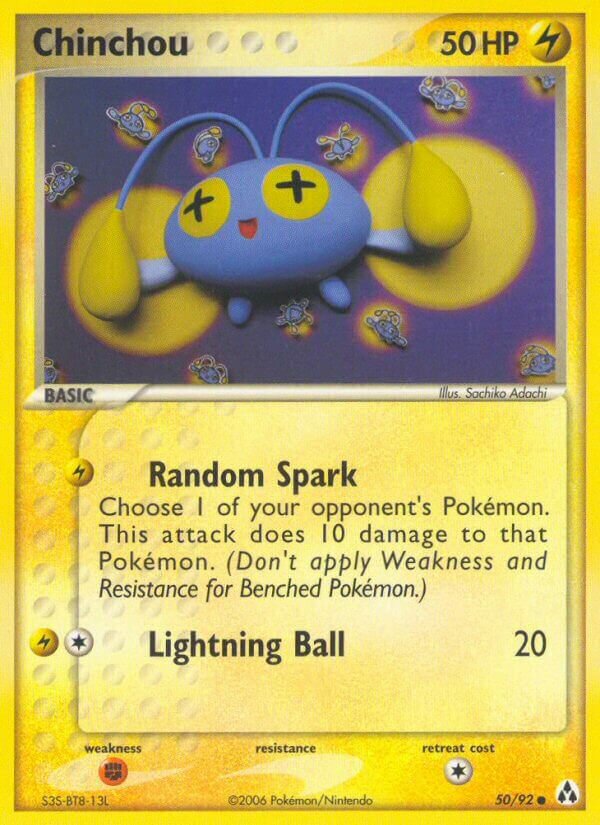 Chinchou 050/92 — EX Legend Maker (English Pokémon TCG card)
