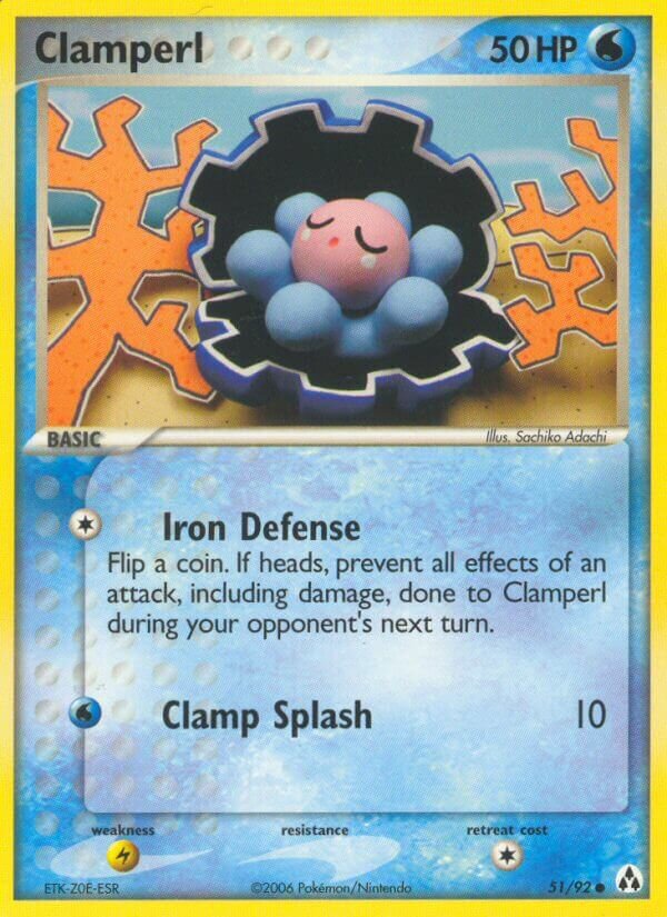 Clamperl 051/92 — EX Legend Maker (English Pokémon TCG card)