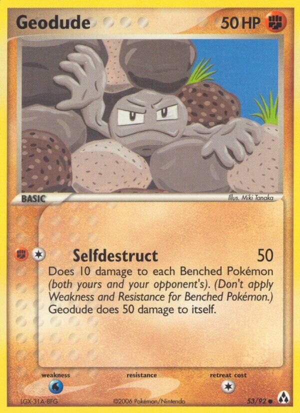 Geodude 053/92 — EX Legend Maker (English Pokémon TCG card)