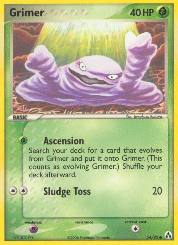 Grimer 054/92 — EX Legend Maker (English Pokémon TCG card)