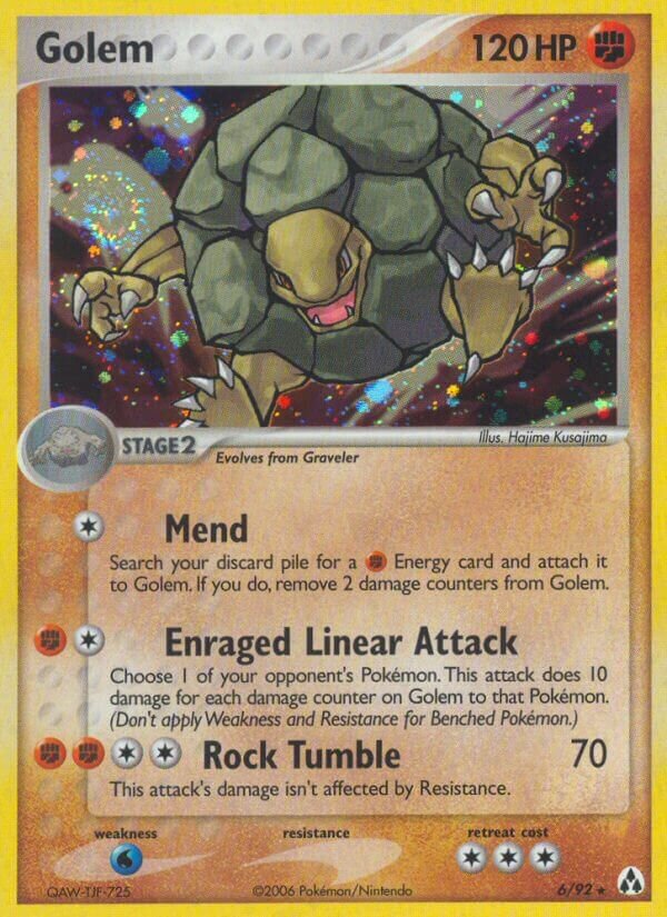 Golem 006/92 — EX Legend Maker (English Pokémon TCG card)