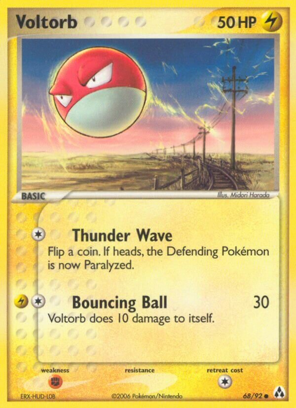Voltorb 068/92 — EX Legend Maker (English Pokémon TCG card)