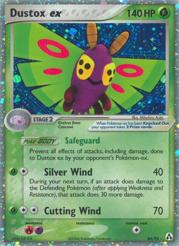 Dustox ex 086/92 — EX Legend Maker (English Pokémon TCG card)