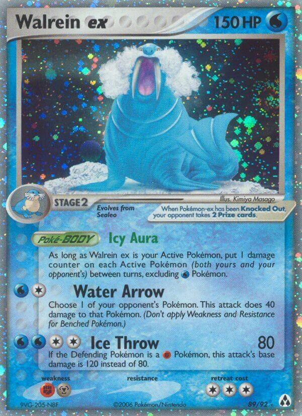 Walrein ex 089/92 — EX Legend Maker (English Pokémon TCG card)