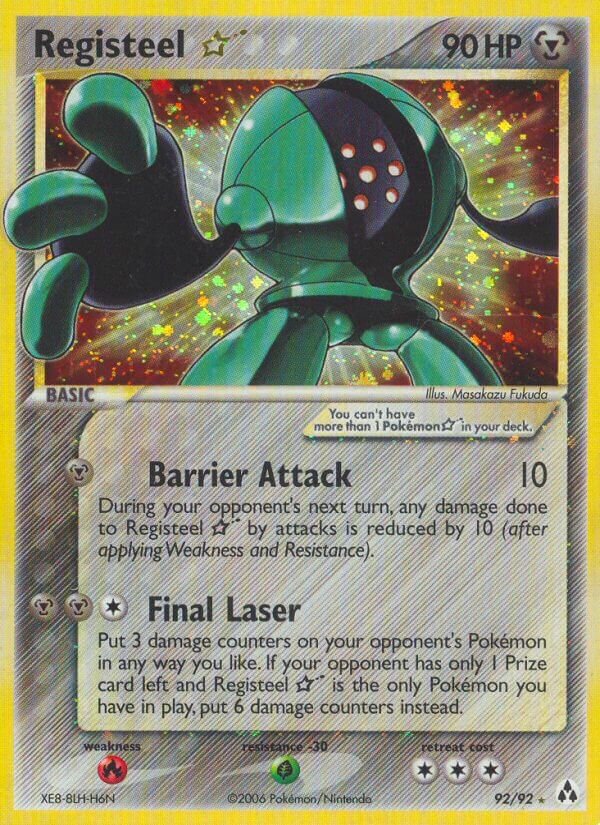 Registeel ☆ 092/92 — EX Legend Maker (English Pokémon TCG card)