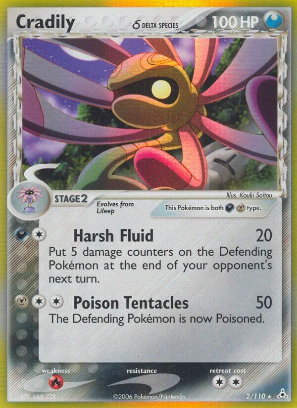 Cradily 002/110 — EX Holon Phantoms (English Pokémon TCG card)