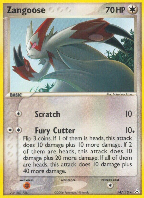 Zangoose 034/110 — EX Holon Phantoms (English Pokémon TCG card)