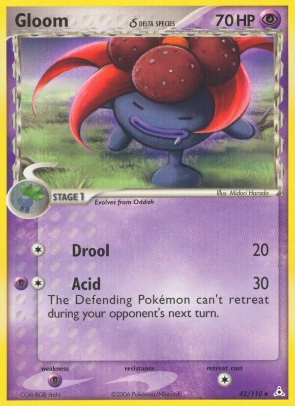Gloom 042/110 — EX Holon Phantoms (English Pokémon TCG card)