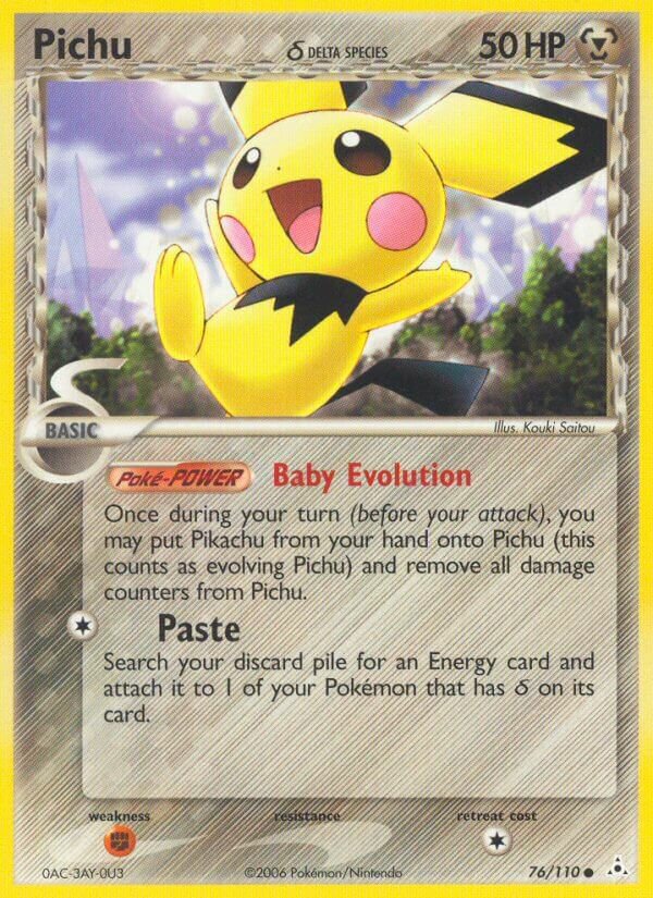 Pichu 076/110 — EX Holon Phantoms (English Pokémon TCG card)