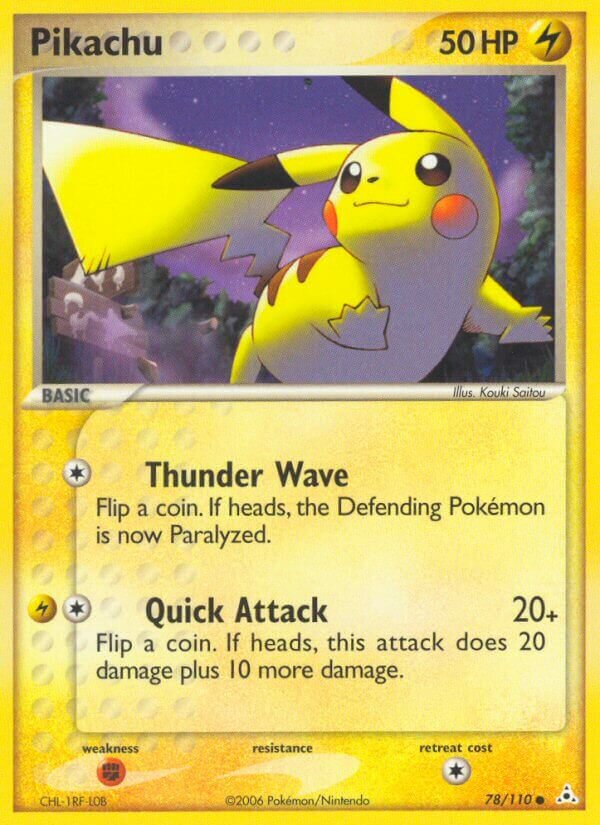 Pikachu 078/110 — EX Holon Phantoms (English Pokémon TCG card)
