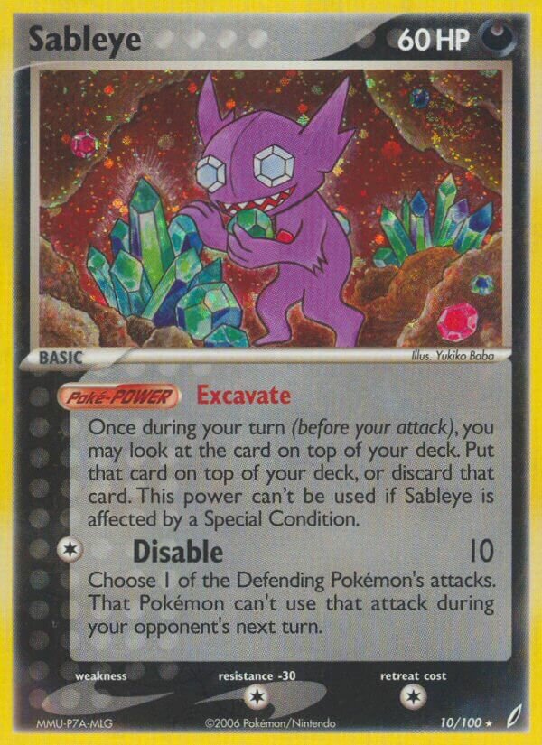 Sableye 010/100 — EX Crystal Guardians (English Pokémon TCG card)