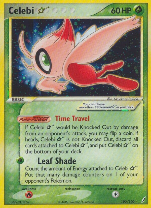 Celebi ☆ 100/100 — EX Crystal Guardians (English Pokémon TCG card)