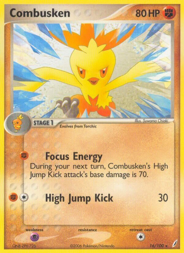 Combusken 016/100 — EX Crystal Guardians (English Pokémon TCG card)