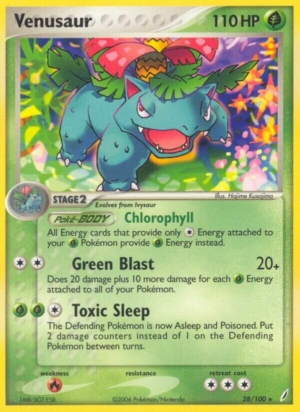 Venusaur 028/100 — EX Crystal Guardians (English Pokémon TCG card)