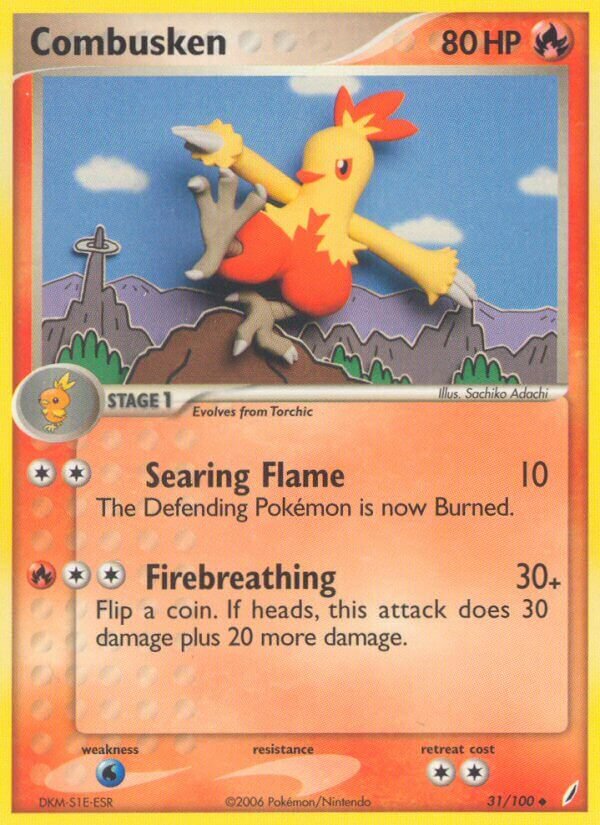 Combusken 031/100 — EX Crystal Guardians (English Pokémon TCG card)
