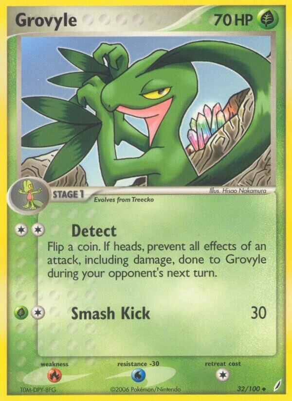 Grovyle 032/100 — EX Crystal Guardians (English Pokémon TCG card)