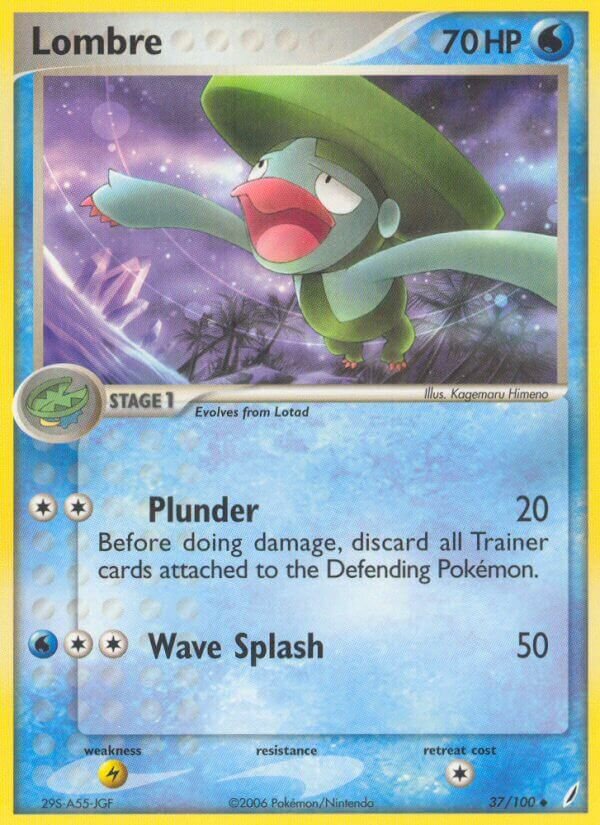 Lombre 037/100 — EX Crystal Guardians (English Pokémon TCG card)