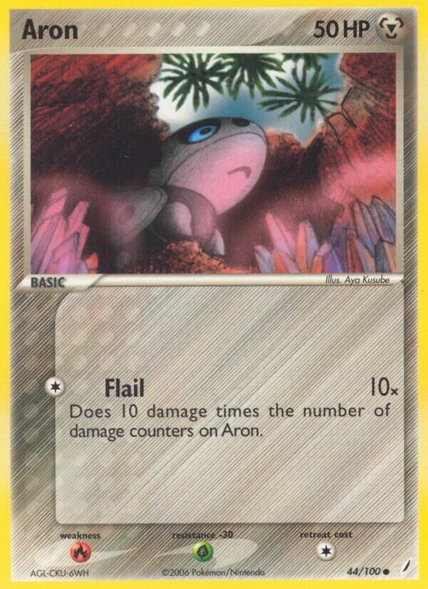 Aron 044/100 — EX Crystal Guardians (English Pokémon TCG card)