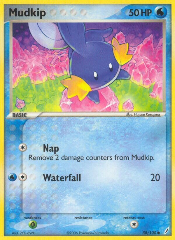Mudkip 058/100 — EX Crystal Guardians (English Pokémon TCG card)