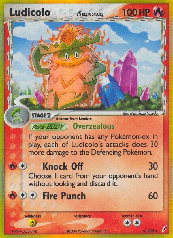 Ludicolo 006/100 — EX Crystal Guardians (English Pokémon TCG card)