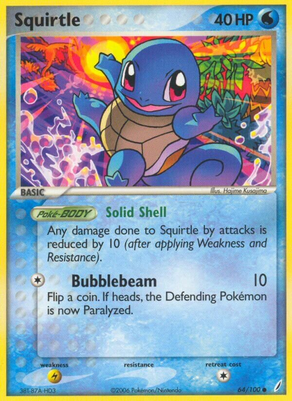 Squirtle 064/100 — EX Crystal Guardians (English Pokémon TCG card)