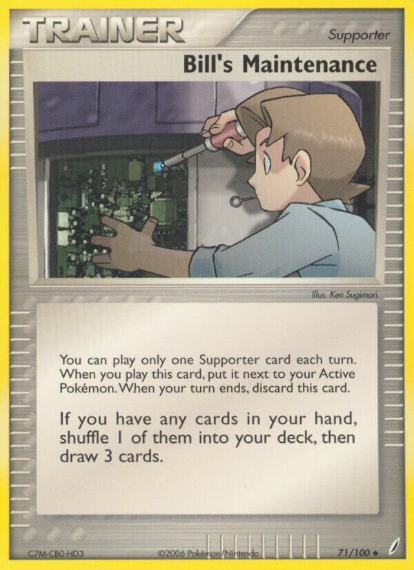 Bill's Maintenance 071/100 — EX Crystal Guardians (English Pokémon TCG card)