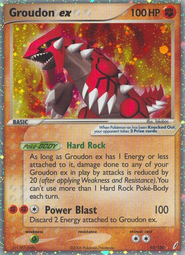 Groudon ex 093/100 — EX Crystal Guardians (English Pokémon TCG card)