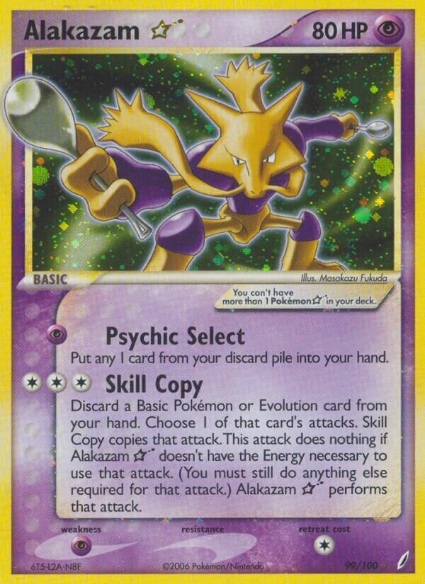 Alakazam ☆ 099/100 — EX Crystal Guardians (English Pokémon TCG card)