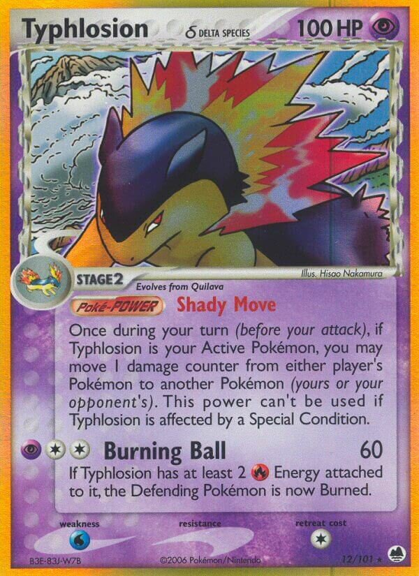 Typhlosion 012/101 — EX Dragon Frontiers (English Pokémon TCG card)