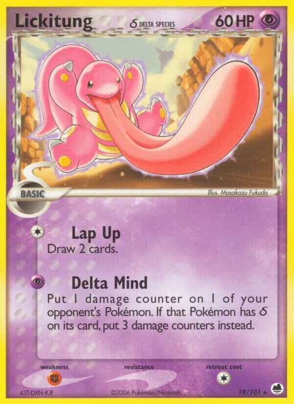 Lickitung 019/101 — EX Dragon Frontiers (English Pokémon TCG card)