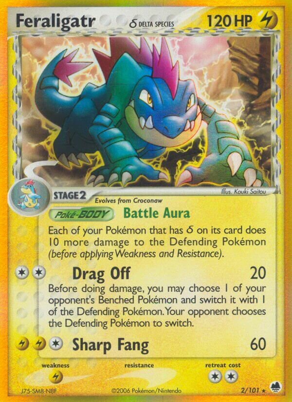 Feraligatr 002/101 — EX Dragon Frontiers (English Pokémon TCG card)