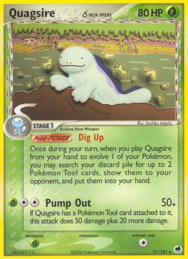 Quagsire 021/101 — EX Dragon Frontiers (English Pokémon TCG card)