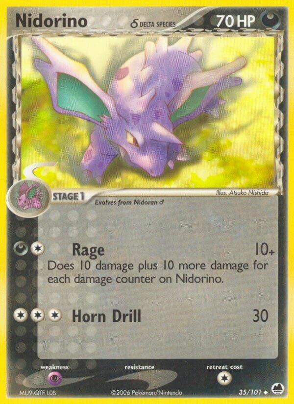 Nidorino 035/101 — EX Dragon Frontiers (English Pokémon TCG card)