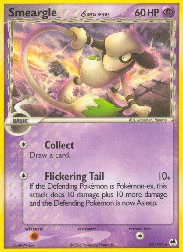 Smeargle 039/101 — EX Dragon Frontiers (English Pokémon TCG card)