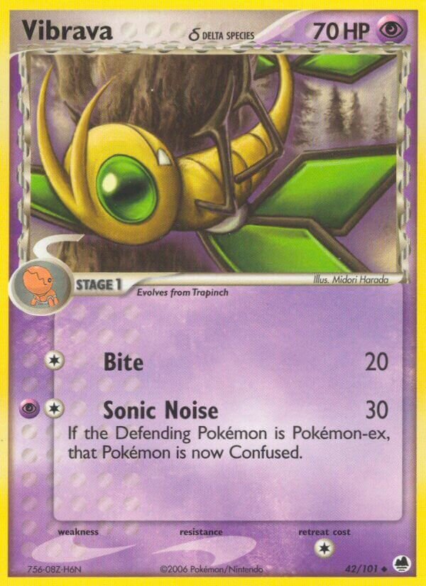 Vibrava 042/101 — EX Dragon Frontiers (English Pokémon TCG card)