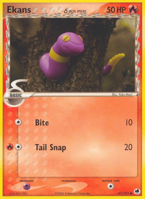 Ekans 047/101 — EX Dragon Frontiers (English Pokémon TCG card)