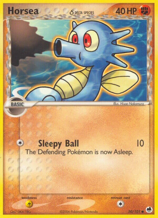 Horsea 050/101 — EX Dragon Frontiers (English Pokémon TCG card)