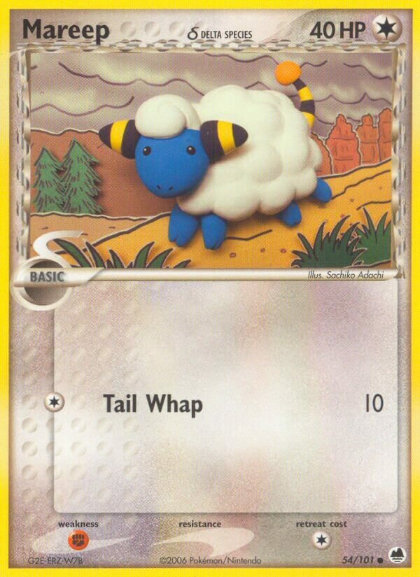 Mareep 054/101 — EX Dragon Frontiers (English Pokémon TCG card)
