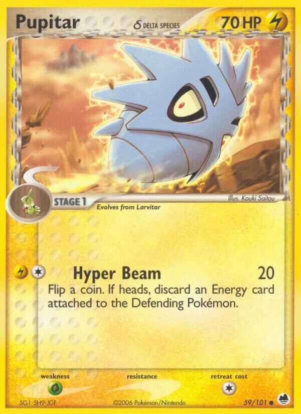 Pupitar 059/101 — EX Dragon Frontiers (English Pokémon TCG card)