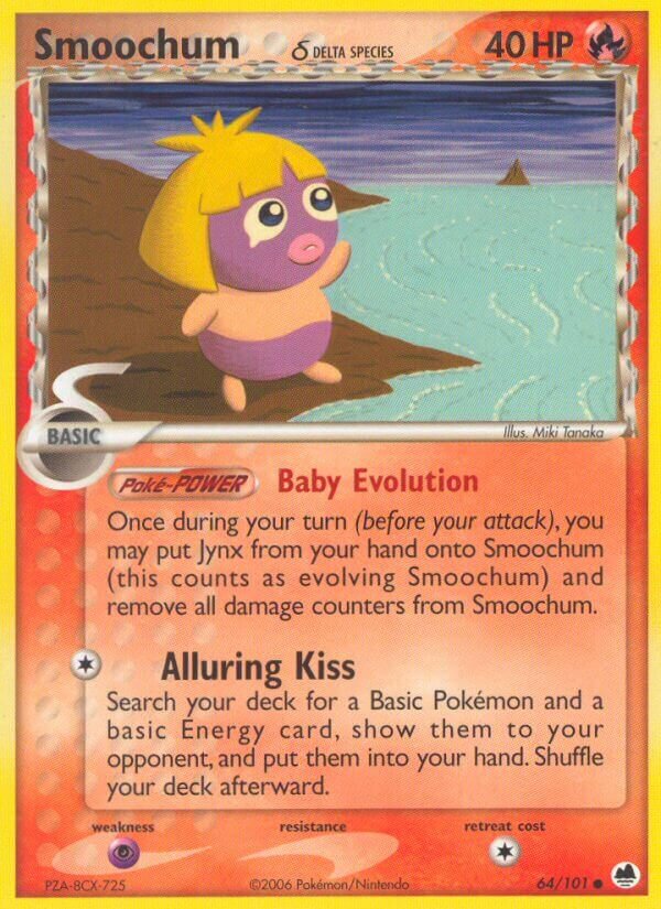 Smoochum 064/101 — EX Dragon Frontiers (English Pokémon TCG card)