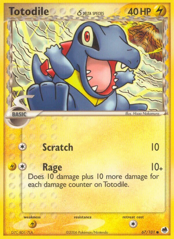 Totodile 067/101 — EX Dragon Frontiers (English Pokémon TCG card)