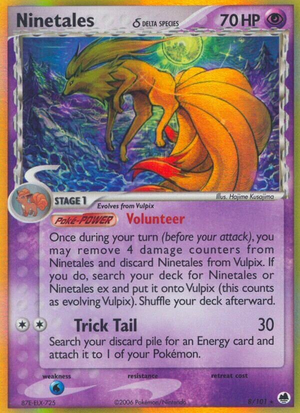 Ninetales 008/101 — EX Dragon Frontiers (English Pokémon TCG card)